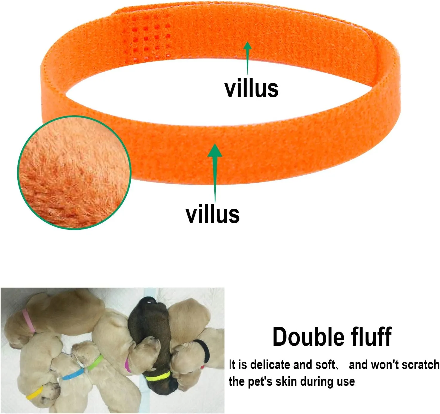 15 Pcs Puppy Whelping Collars Newborn Pet Collars Double-sided Soft Adjustable ID Bands Puppy Id Collars for Newborn Pet Dog Cat 15 Colors
