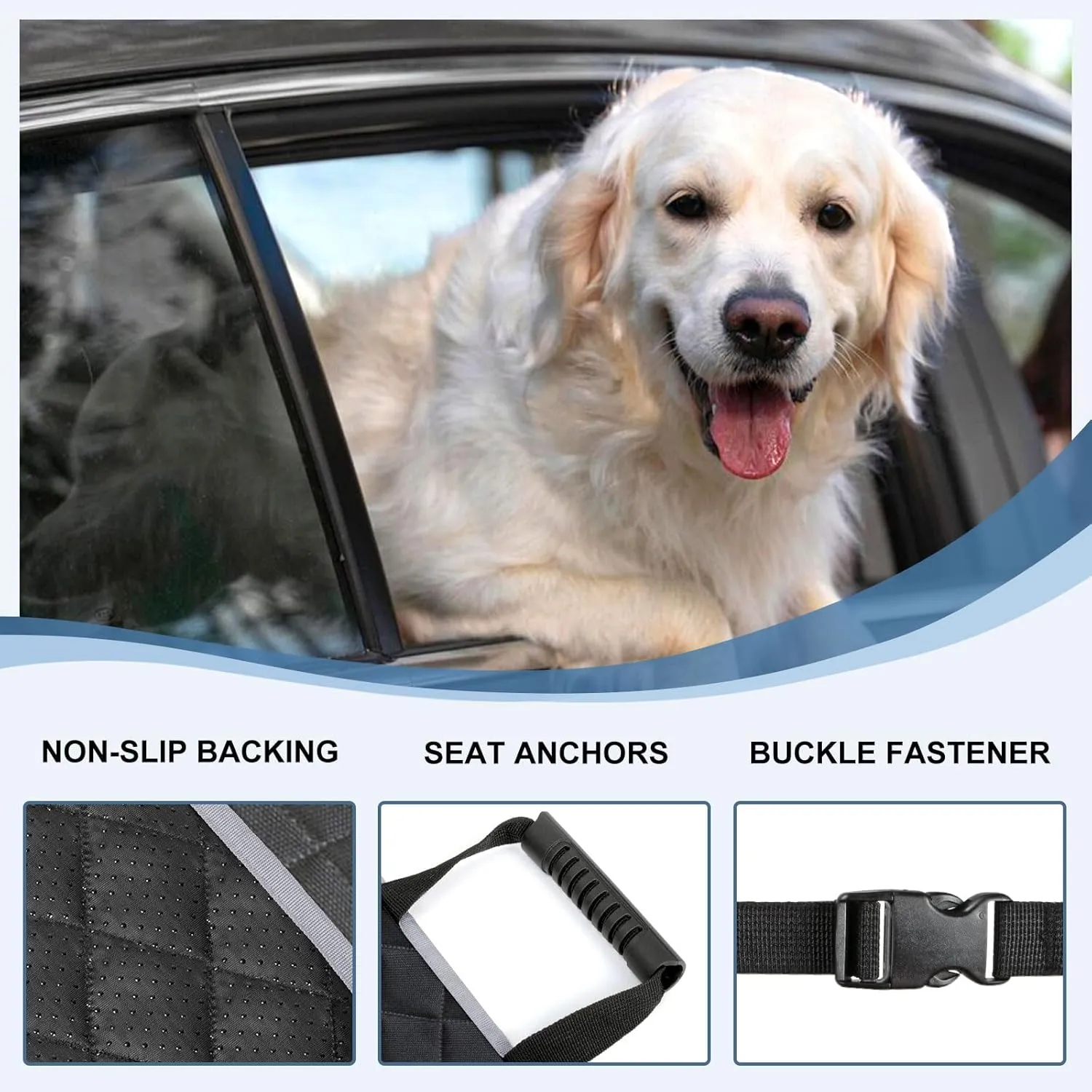 2 Pack Front Dog Seat Cover, Waterproof Car Seat Covers for Dogs Nonslip Scratch-Proof Dog Seat Cover Front Seat Cover for SUV, Sedans,Trucks,Cars - S, Charcoal/Grey