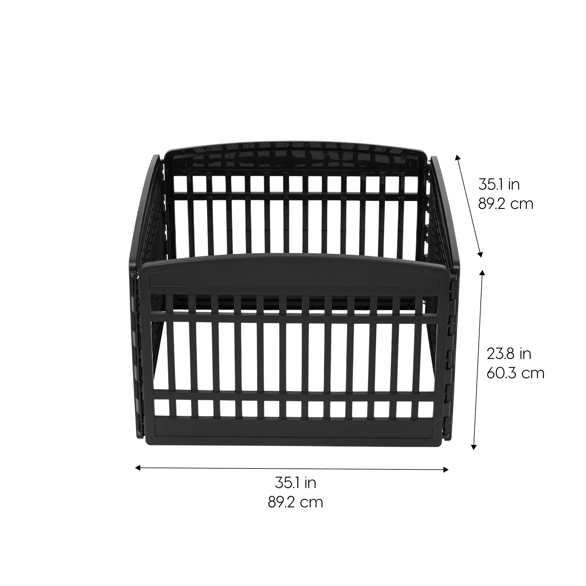 24" Exercise 4-Panel Pet Dog Playpen without door, Black