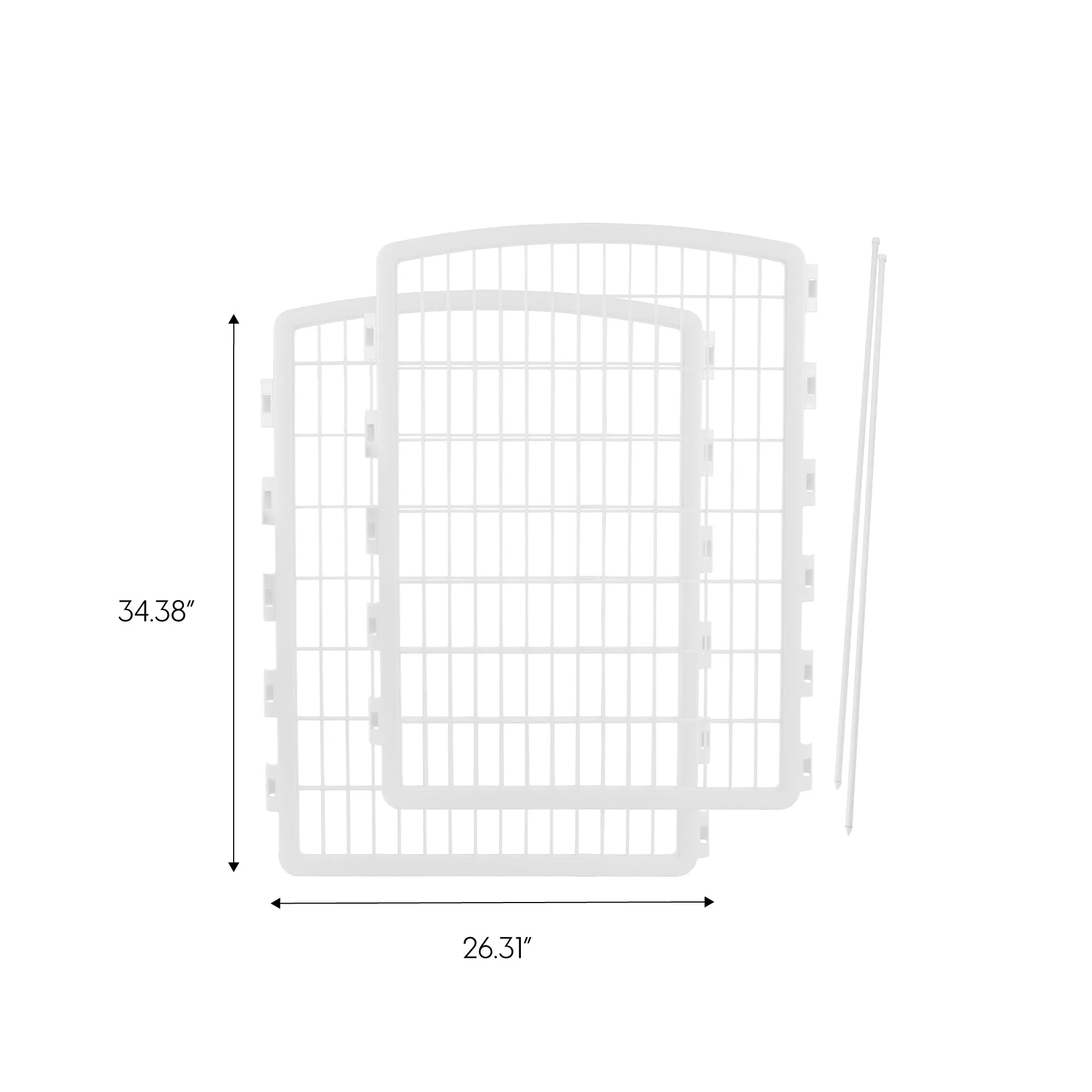 34'' Pen Playpen 2 Panel Add-On, White