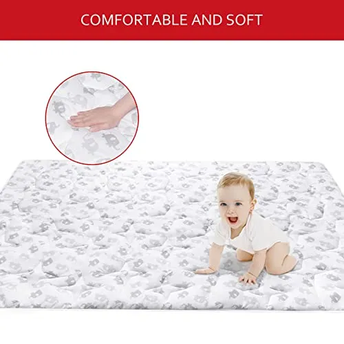 50" X 50" Baby Playpen Mat Fit for TODALE and Dripex Baby Playpen, One-Piece Crawling Mat Non Slip Cushioned Baby Mats for Playing 50x50 Inches, Floral
