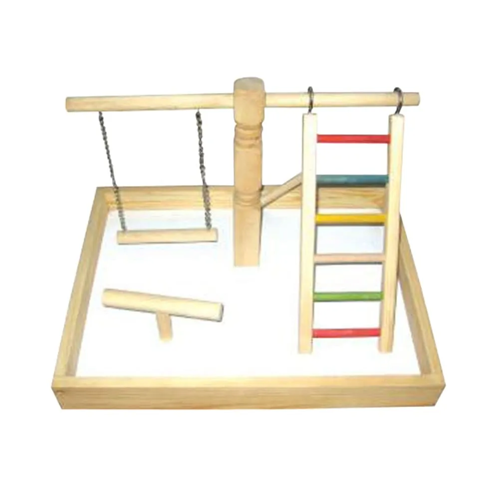 A and E Cages Happy Beaks Wood Tabletop Play Station 20in X 15in X 14in