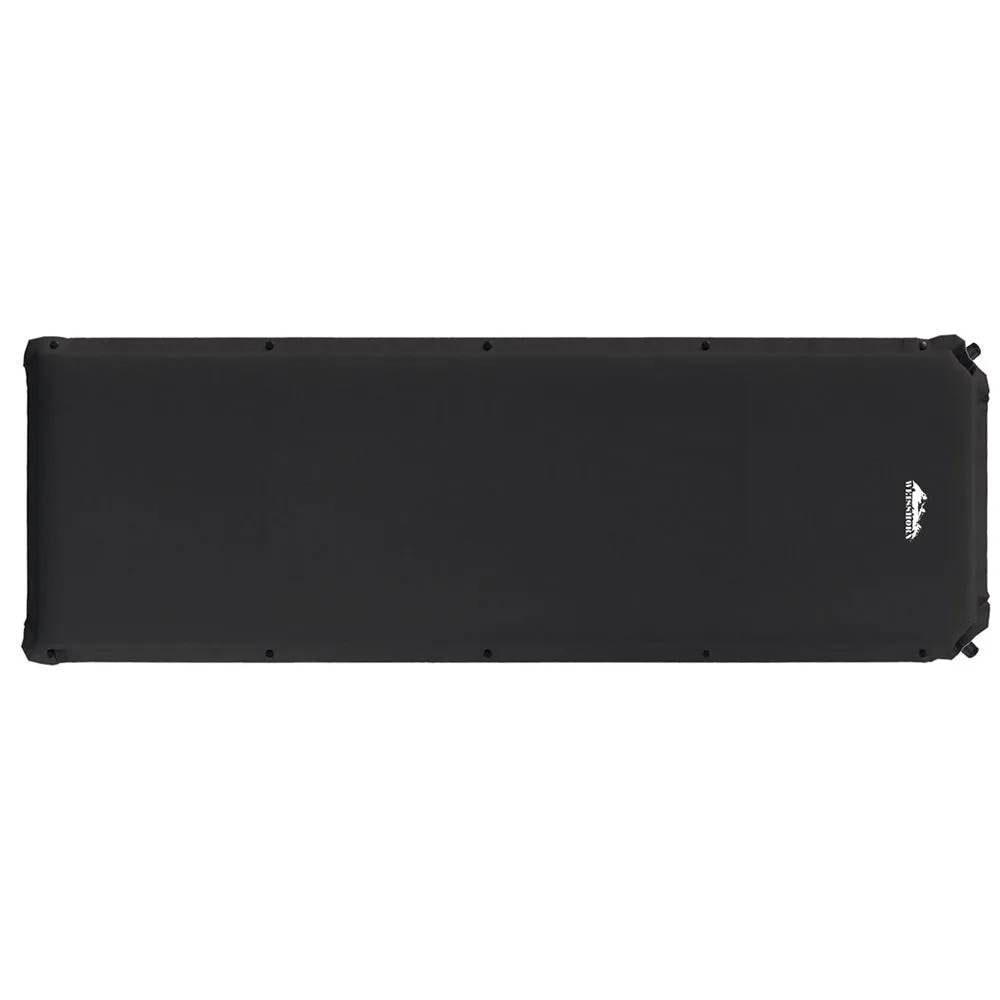 Air Mattress Weisshorn Self Inflating Mattress Single Black