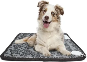 Alayna Pet Heating Pad Warm Pet Heat Pad Dogs Cats Electric Heated Pet Mat Big Small Animal Indoor Waterproof Adjustable Warming Heat Mat Dog Bed with Chew Resistant Steel Cord