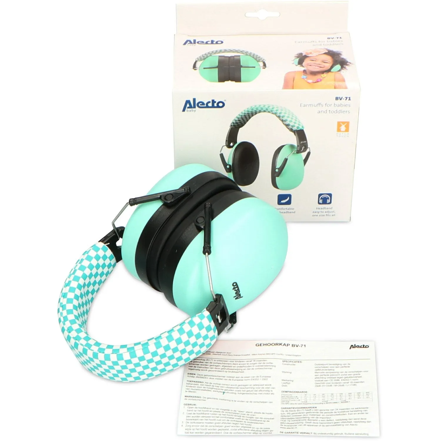 Alecto Green Earmuffs For Children