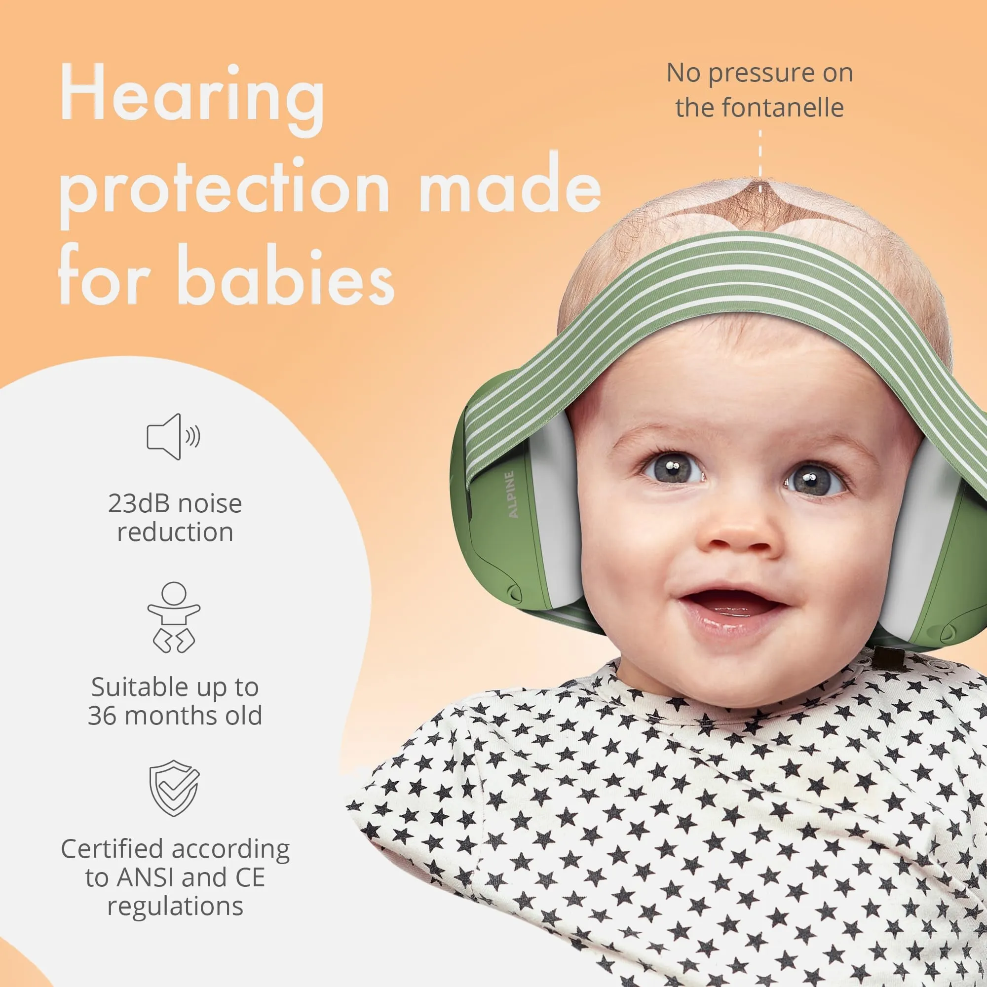 Alpine Muffy Baby Earmuffs, Green