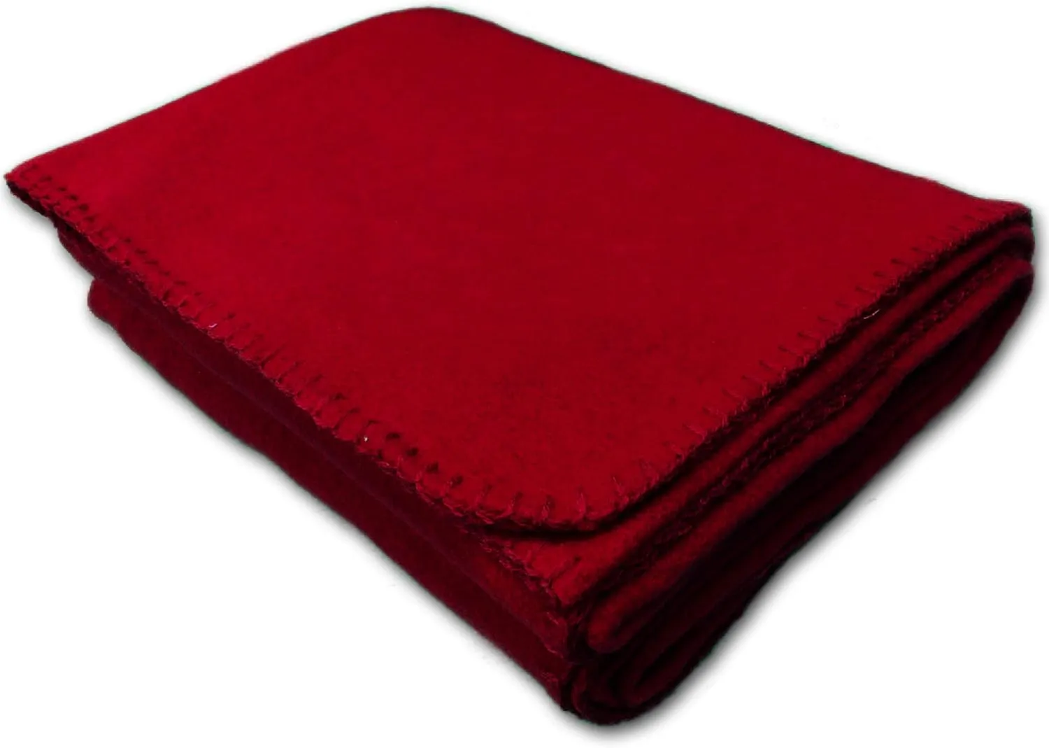 Anico Cozy Polar Fleece Blanket, 50" x 60", Dark Red  Soft Throw Blanket for Couch, Bed & More