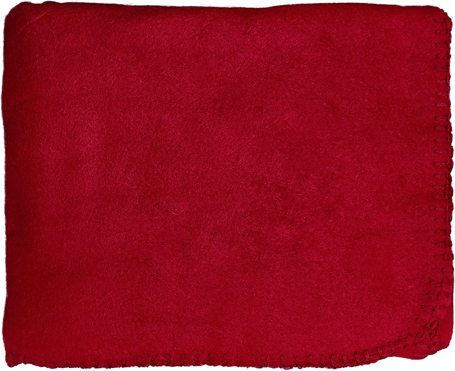 Anico Cozy Polar Fleece Blanket, 50" x 60", Dark Red  Soft Throw Blanket for Couch, Bed & More