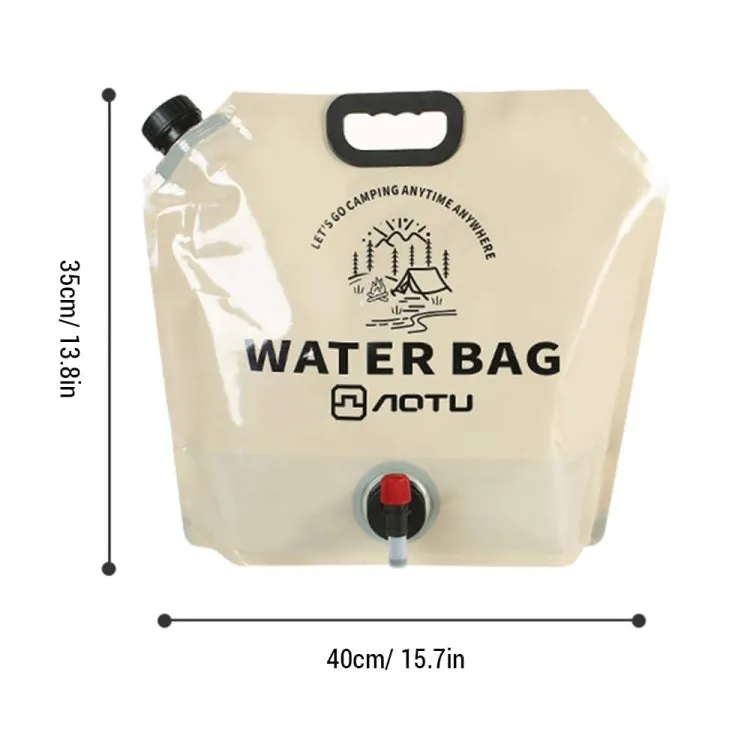 AOTU AT6667 Outdoor Large Capacity Water Bottle 9L Portable Folding Water Bottle Camping Car Drink Barrel(Army Green)