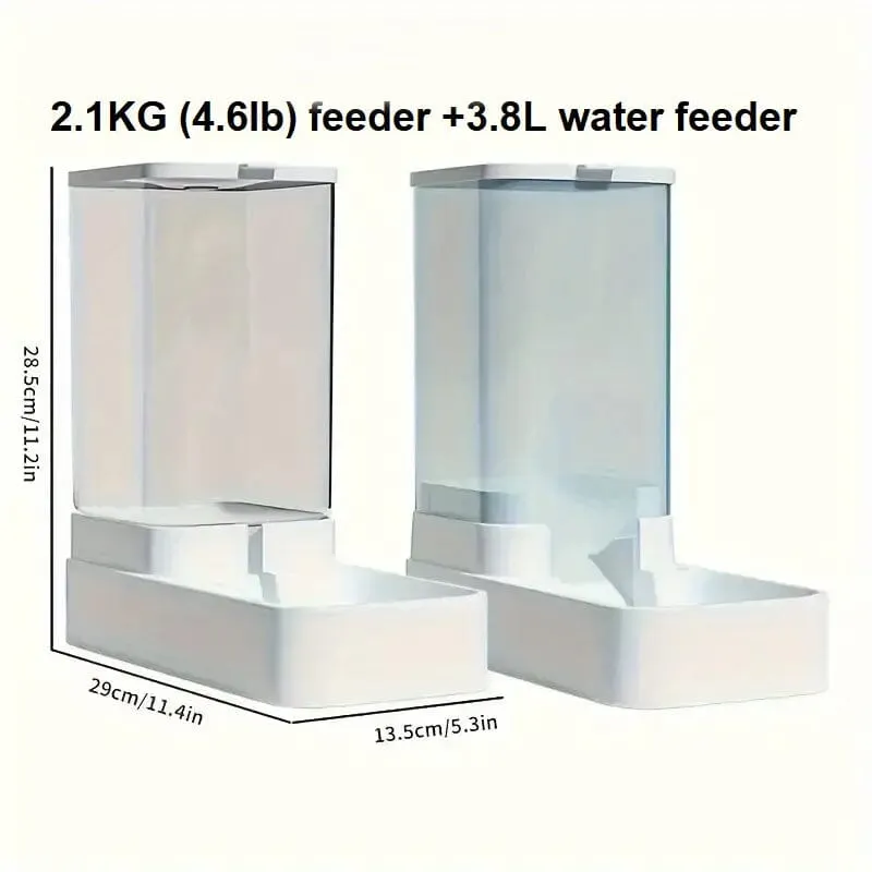 Automatic Cat Feeder and Water Dispenser Set