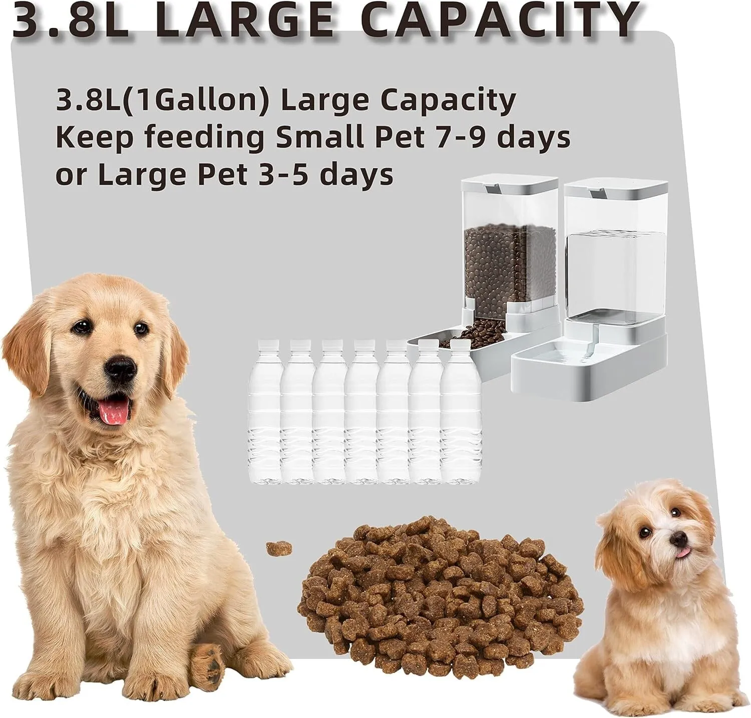 Automatic Cat Feeder and Water Dispenser Set