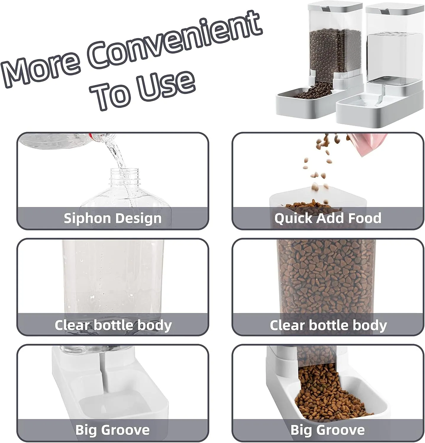 Automatic Cat Feeder and Water Dispenser Set