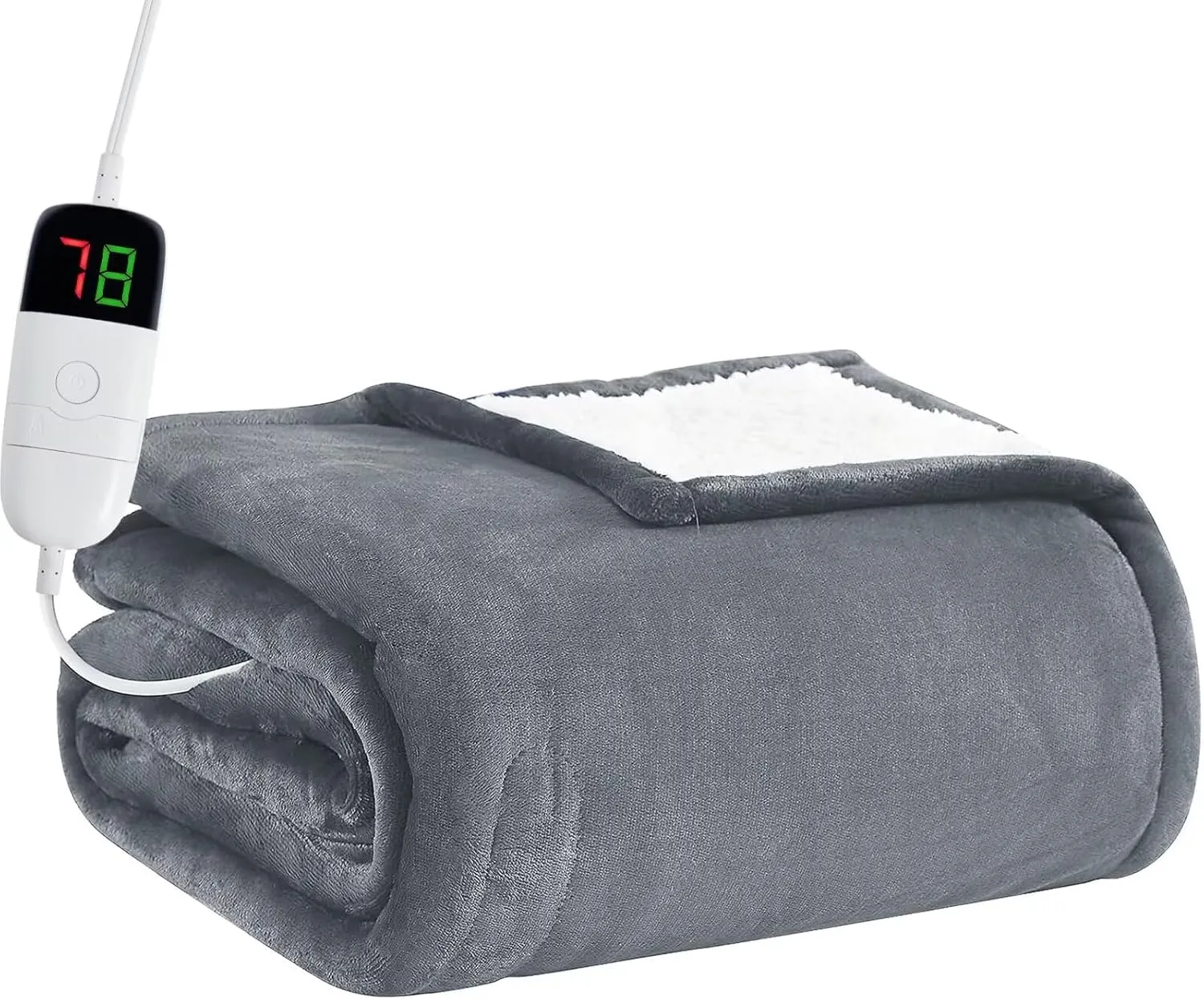 BOMOVA Heated Electric Blanket Twin - 62" x 84" Heating Blanket with 10 Heating Levels & 8 Hours Auto Off, Warm Flannel Blanket with Over-Heat Protection, for Women, ETL & FCC Certified