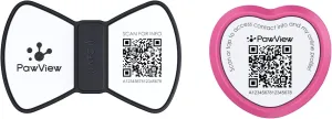 Bow Tie & Heart-Shaped Slide On Dog Tags Personalized for Pets, NFC & QR Code Pet Tag, Silent Silicone Cat ID Tag - Scan Alert | Instant Location | Pet Profile | Pet APP Control