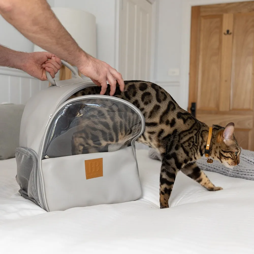 Buddy & Belle Cat Backpack Grey