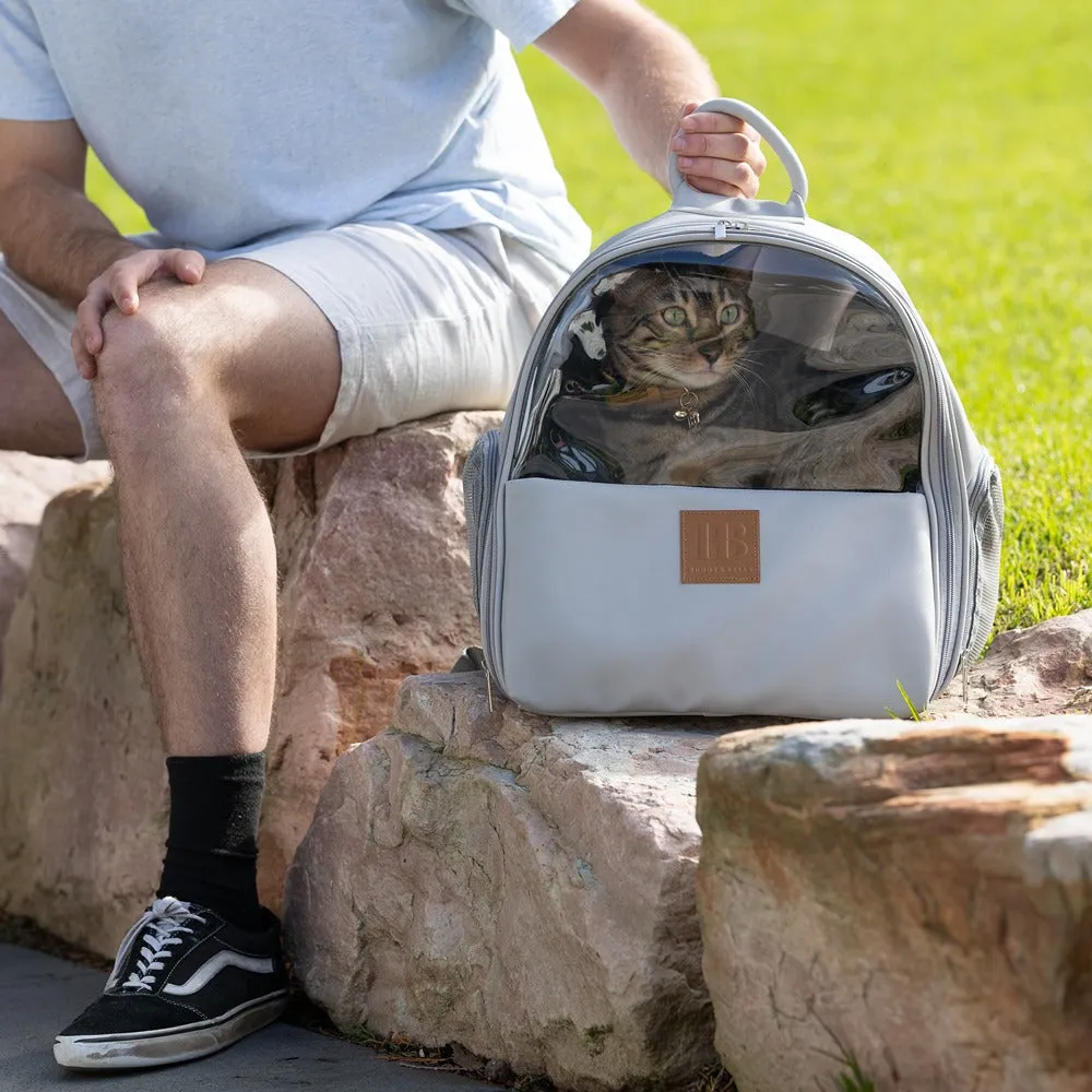 Buddy & Belle Cat Backpack Grey