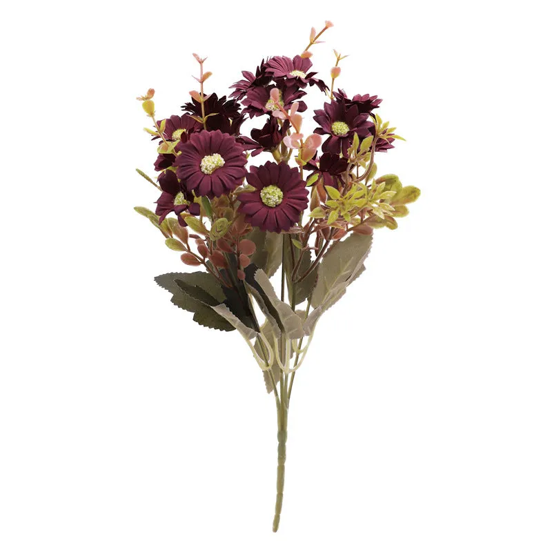 Bulk 12Pcs 12" Daisy Bush Silk Flowers Artificial Autumn Floral Arrangement Wholesale