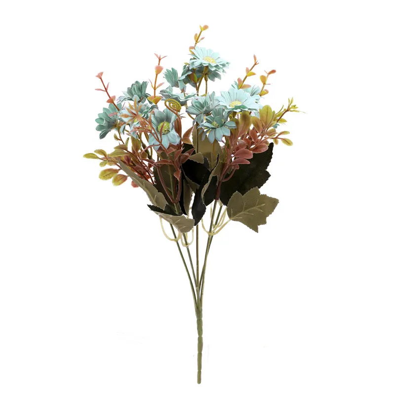 Bulk 12Pcs 12" Daisy Bush Silk Flowers Artificial Autumn Floral Arrangement Wholesale