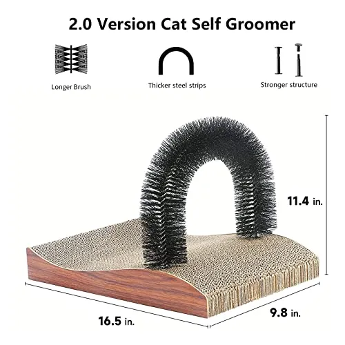 Cat brush, 2.0 version depilatory sheet with high quality scratching pad, scratching sheet with scratching board, cat back grooming, cat grooming tool with scratching pad