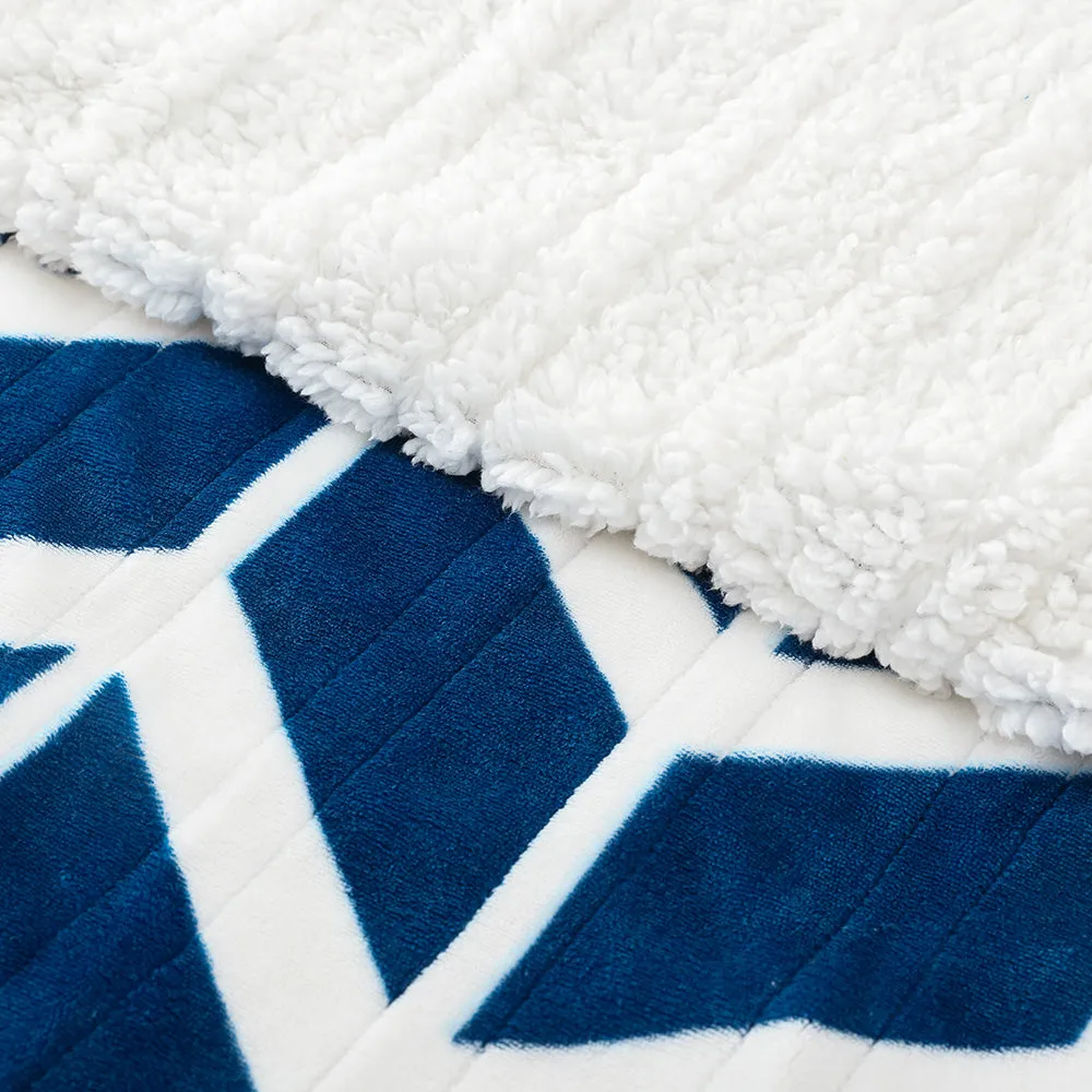 Chevron Pattern Electric Heated Throw - 50"x60", 5 Heat Levels, 3 Hours Auto Off