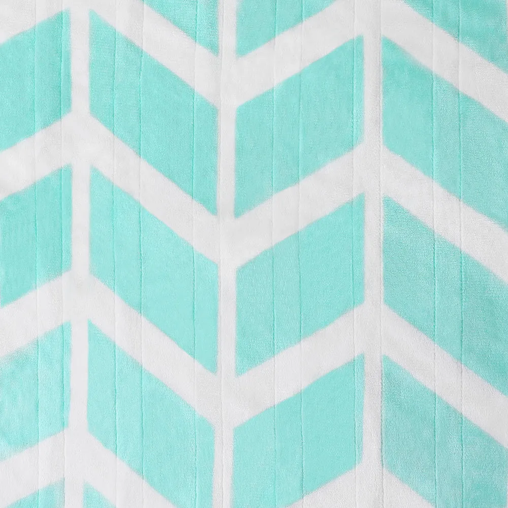 Chevron Pattern Electric Heated Throw - 50"x60", 5 Heat Levels, 3 Hours Auto Off