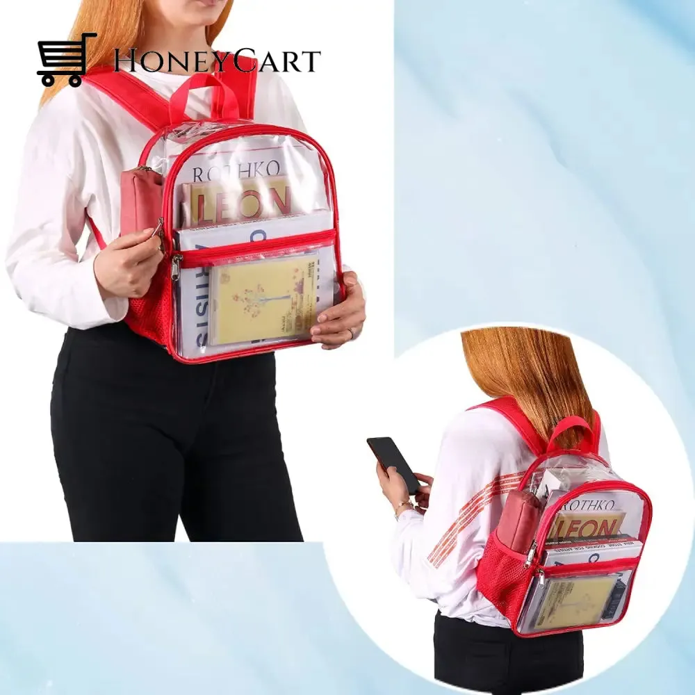 Clear Small Backpack Stadium Approved Water proof Transparent Backpack