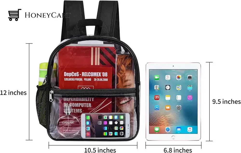 Clear Small Backpack Stadium Approved Water proof Transparent Backpack