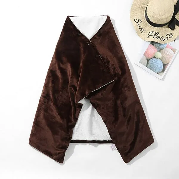 Coral Fleece Wearable Electric Blankets Winter USB Charging Heating Shawl Blankets