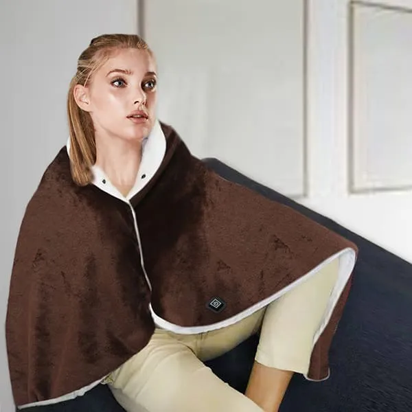 Coral Fleece Wearable Electric Blankets Winter USB Charging Heating Shawl Blankets