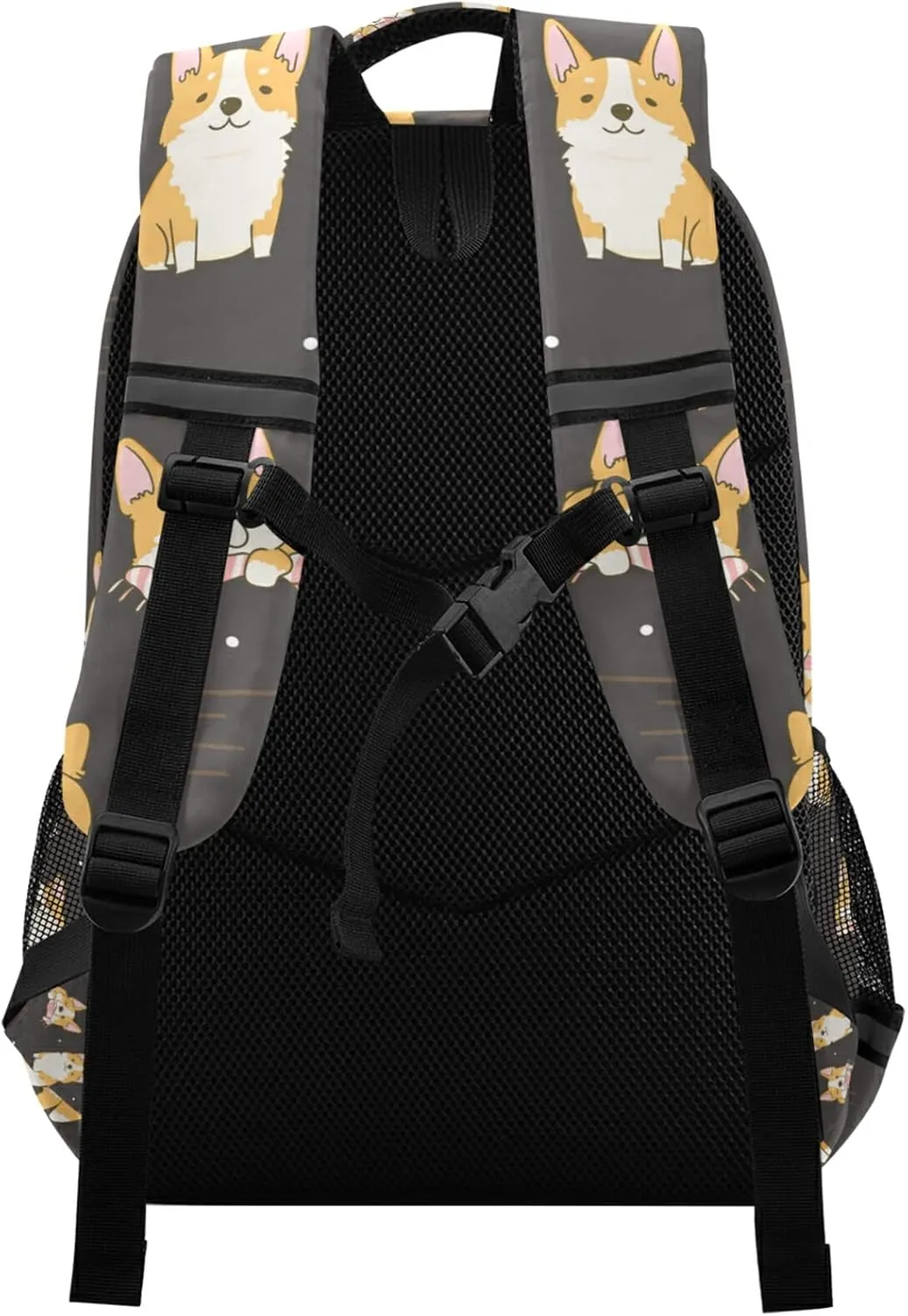 Corgi Dogs Backpack for Boys Girls Lightweight Bookbag with Chest Strap for Students Elementary School Laptop Daypack Rucksack for Teens Travel