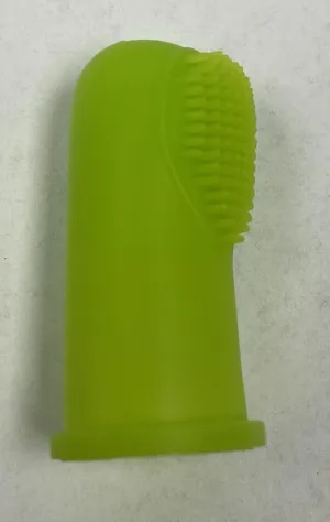 Dog Toothbrush Silicone Finger Green