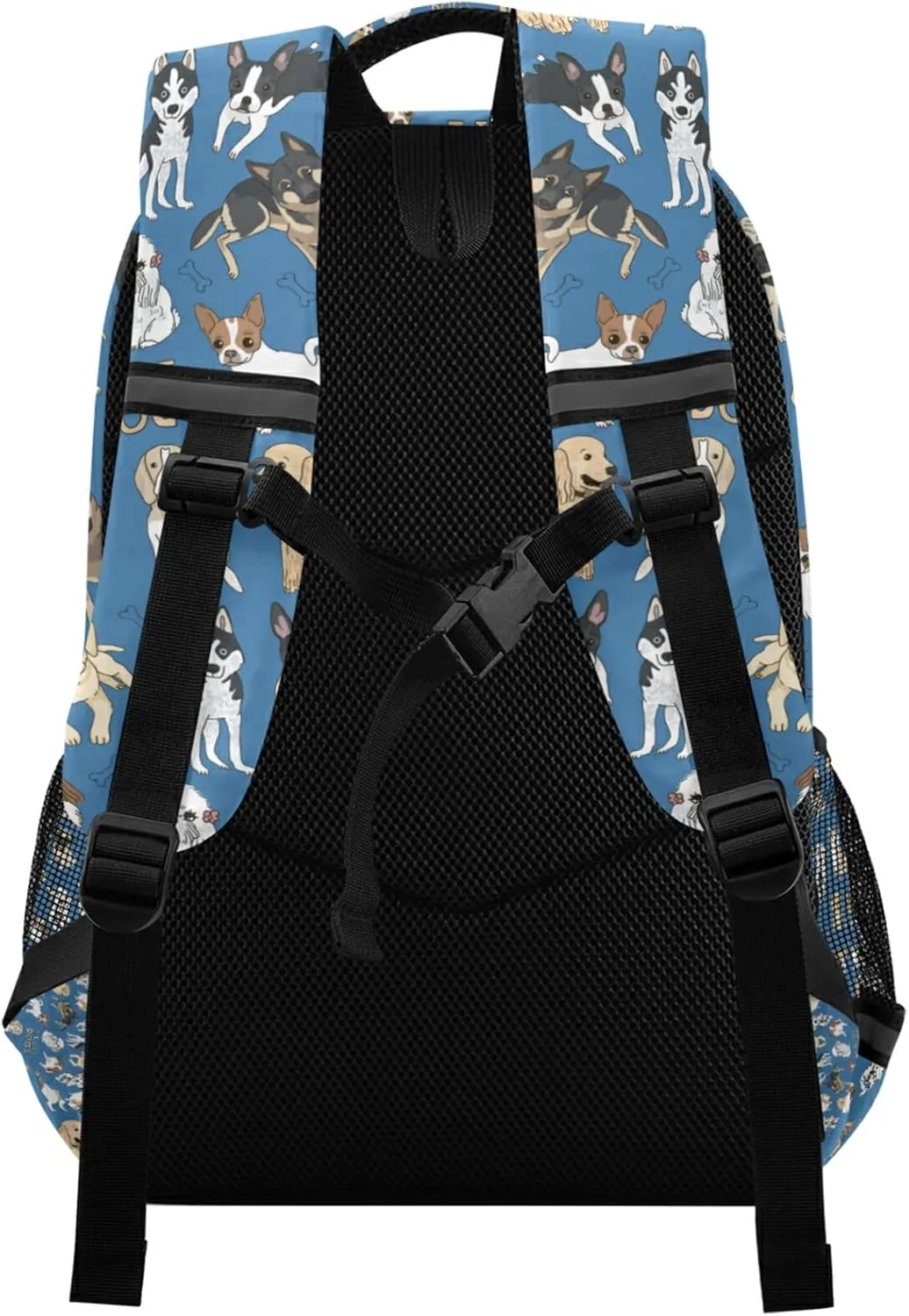 Dogs Backpack for Boys Girls Bookbag with Chest Strap for Students Elementary School Laptop Daypack Rucksack for Teens Travel