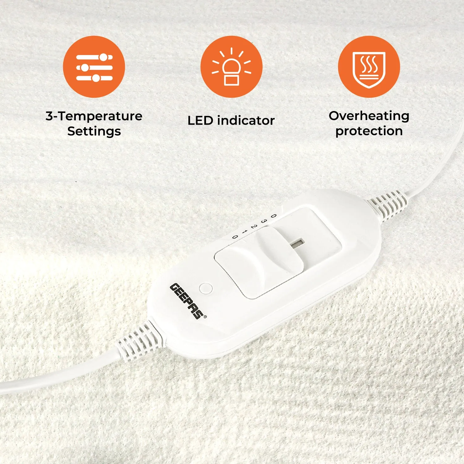 Double Electric Heated Under Blanket With Three Heat Settings
