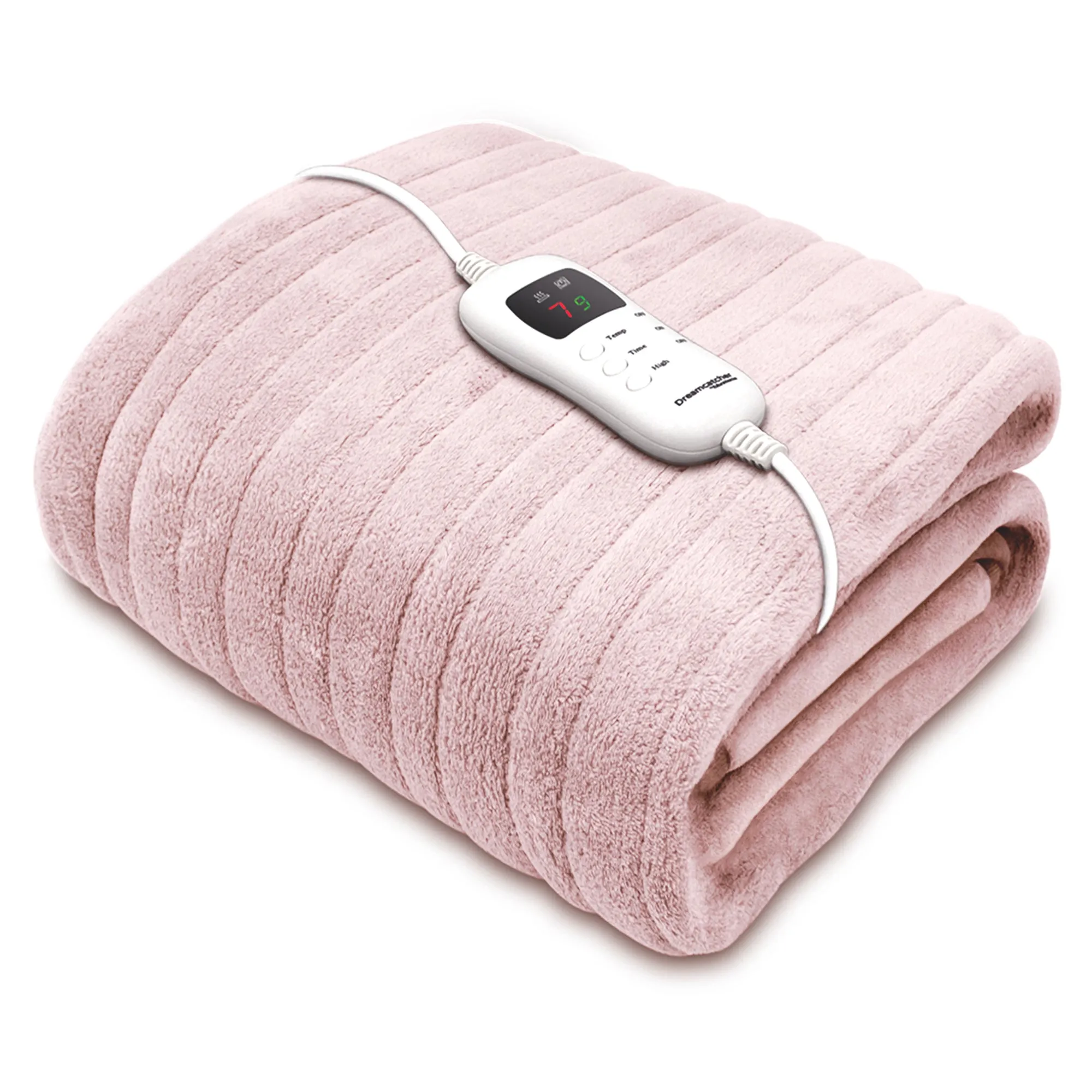 Dreamcatcher Luxurious Electric Heated Throw Pink 160 x 120cm Soft Fleece Blanket