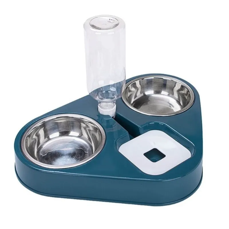 Dual Bowl Water Feeder Stainless Steel For Dog