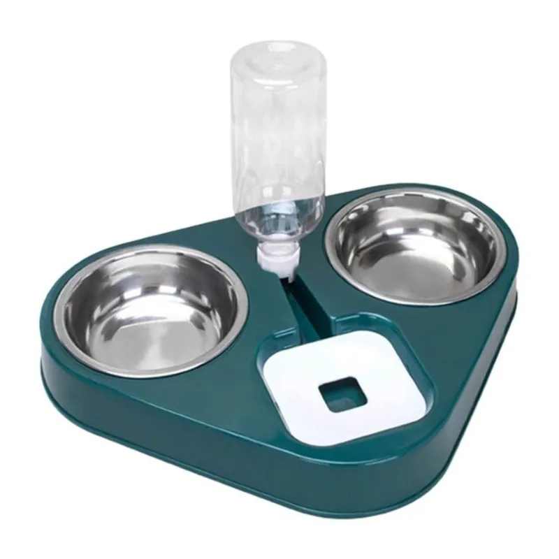 Dual Bowl Water Feeder Stainless Steel For Dog
