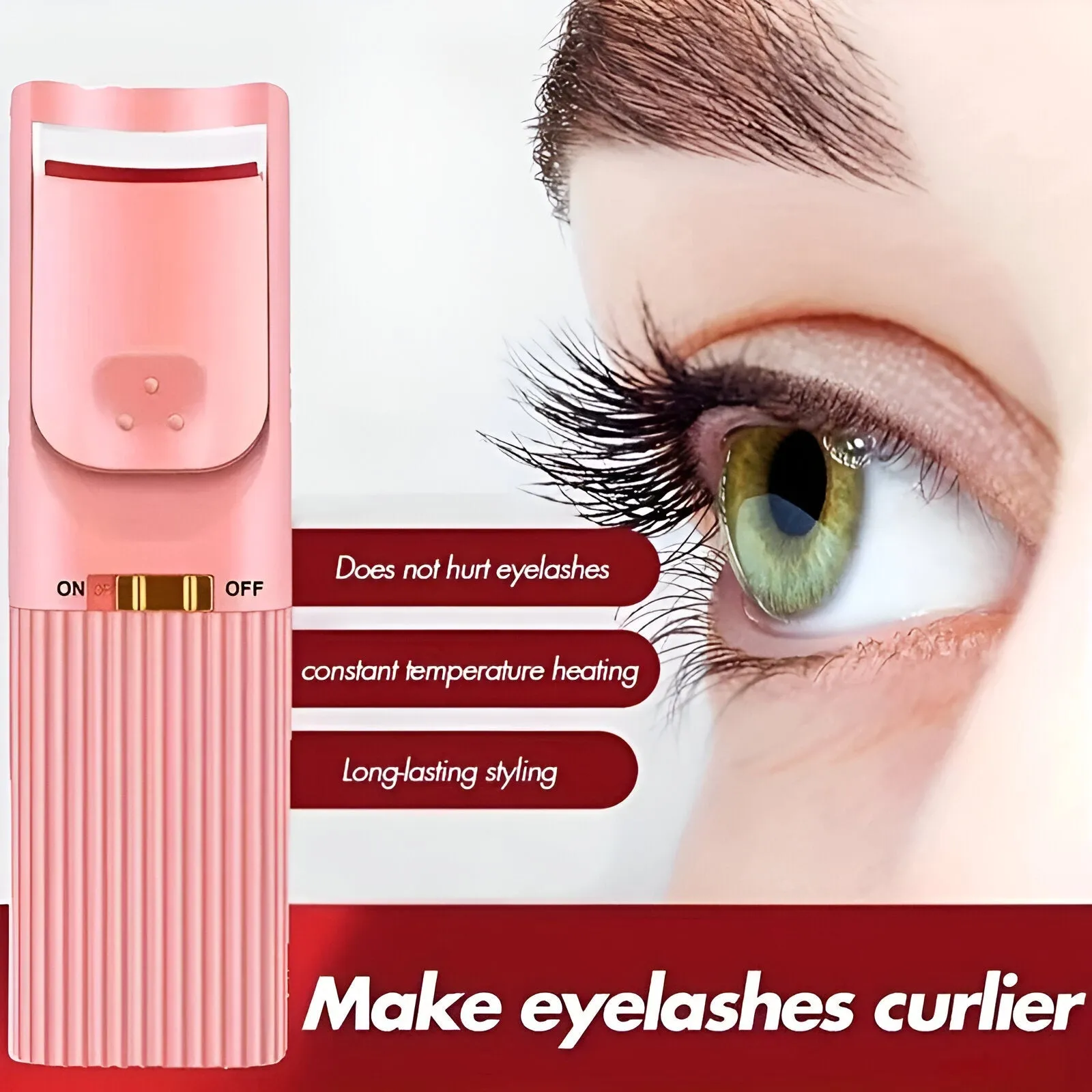 Electric Heated Eyelash Curler Device