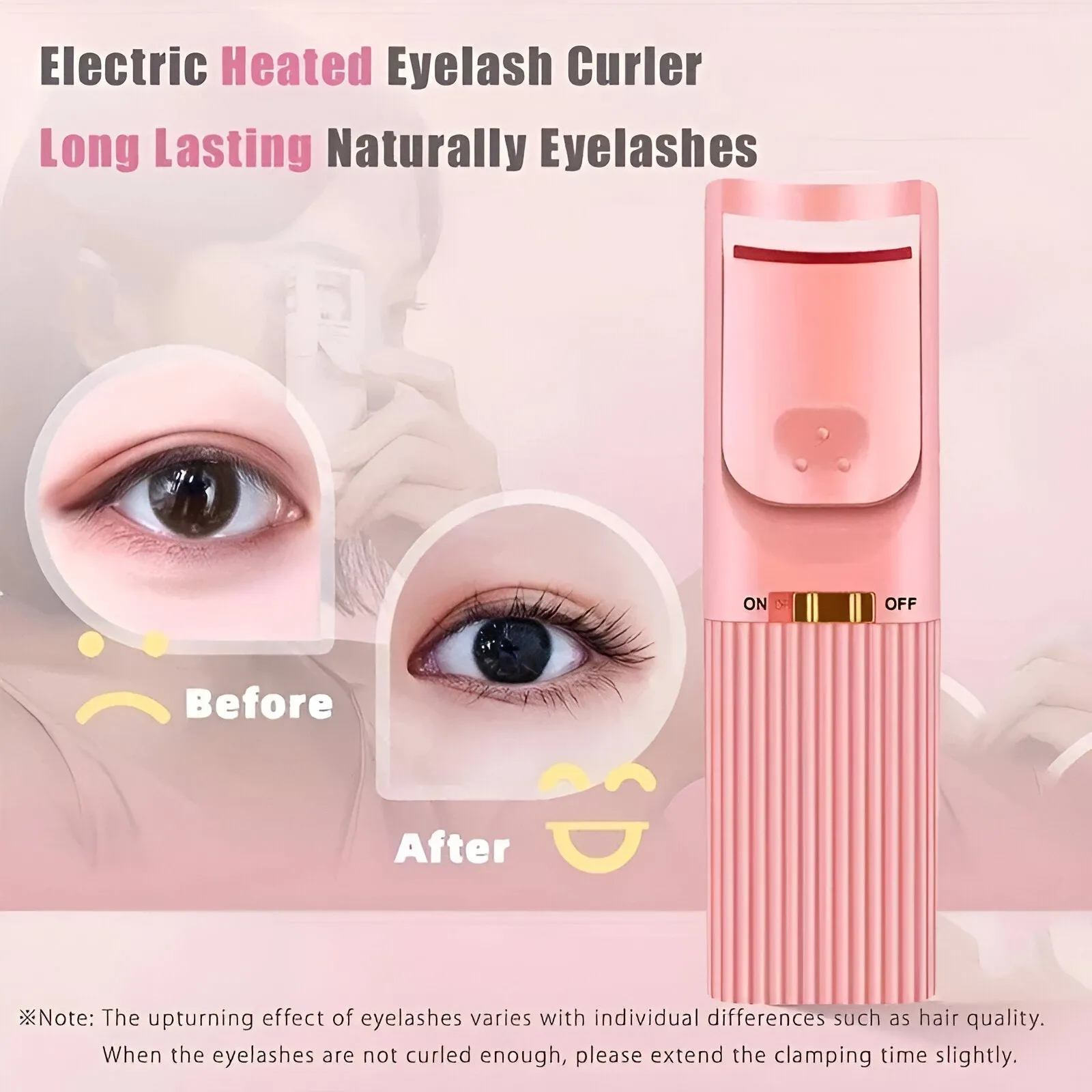 Electric Heated Eyelash Curler Device
