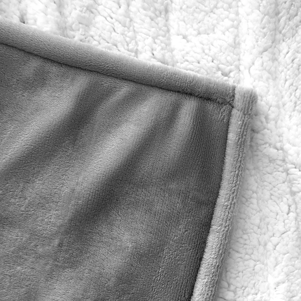 Flannel Electric Heated Throw Blanket - 50"x60", 3 Hours Timer Auto-Off, 5 Heating Levels