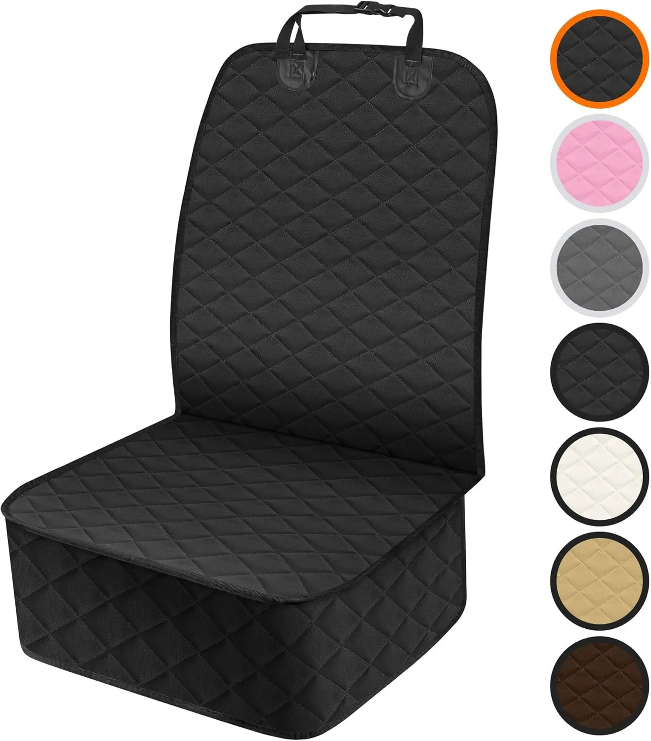 Front Dog Seat Cover, Waterproof Car Seat Covers for Dogs Nonslip Scratch-Proof Dog Seat Cover Front Seat Cover for SUV, Trucks & Cars - S, Black