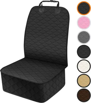 Front Dog Seat Cover, Waterproof Car Seat Covers for Dogs Nonslip Scratch-Proof Dog Seat Cover Front Seat Cover for SUV, Trucks & Cars - S, Black