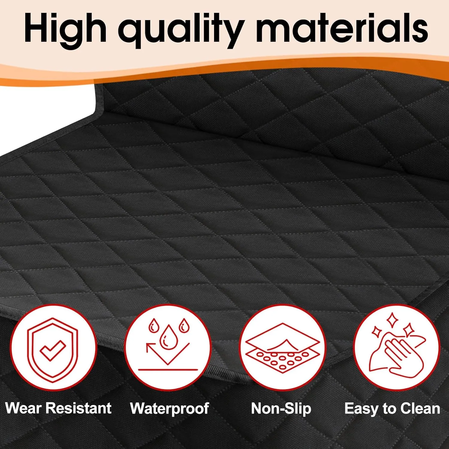 Front Dog Seat Cover, Waterproof Car Seat Covers for Dogs Nonslip Scratch-Proof Dog Seat Cover Front Seat Cover for SUV, Trucks & Cars - S, Black