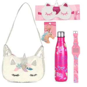 Hamster London Gift Hamper MOB Princess Sling   Eye Mask  Unicorn Key Chain   Unicorn Watch   Neon Unicorn Bottles