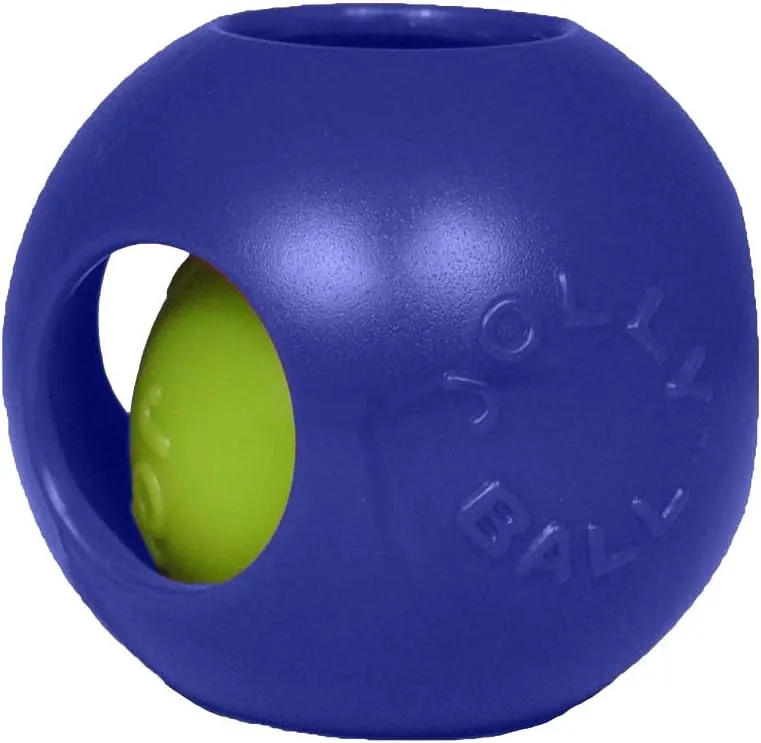 Jolly Pets Teaser Ball Dog Toy, Medium/6 Inches, Blue, 6-Inch Teaser Ball, Blue