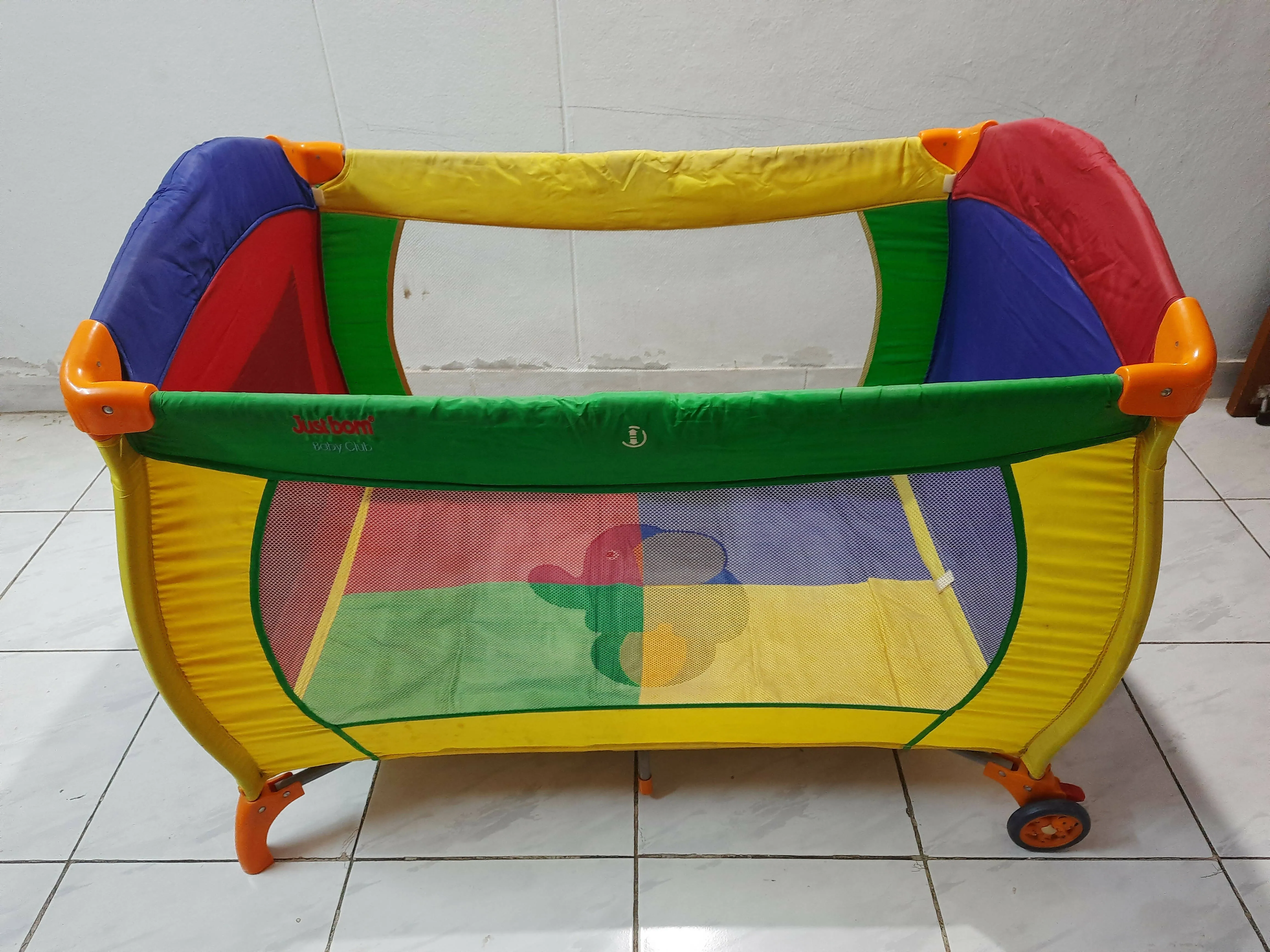JUSTBORN Play Pen Multicolour, Dimensions: 25.5 × 24 × × 81.5 cm