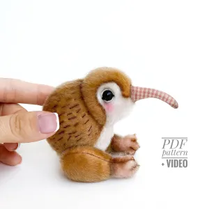 Kiwi bird - PDF sewing pattern   Video