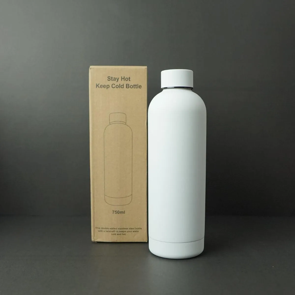 Matte Water Bottle - White