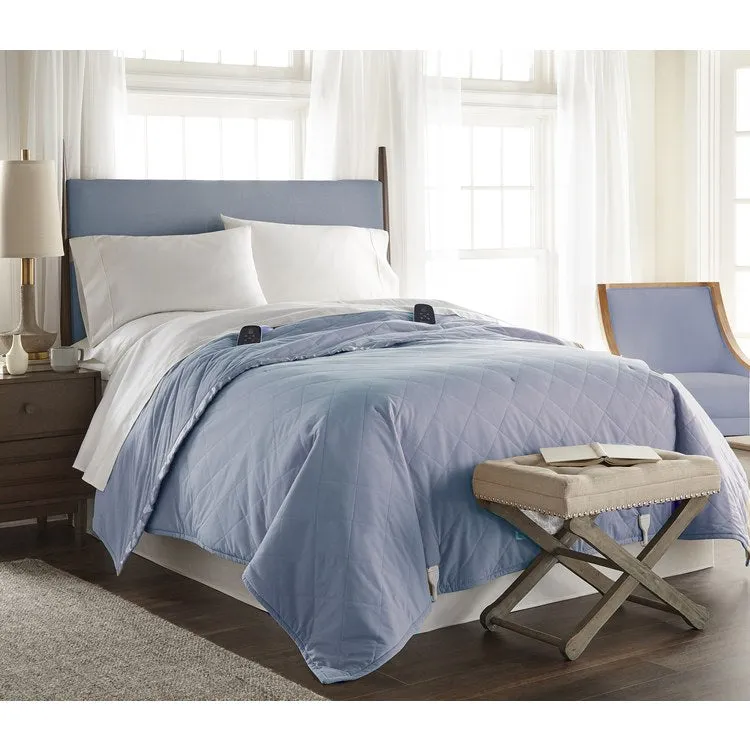 Micro Flannel 7 Layers of Warmth Electric Blanket - King/Wedgewood