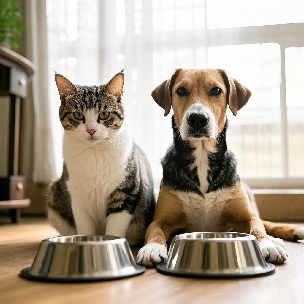 NAJOR Stainless Steel Dog Bowls,2Cup / 16oz Large Dog Food Bowls,Anti-Skid Pet Feeder Bowl and Water Bowl,Perfect Choise for for Dogs and Cats and More,Set of 4