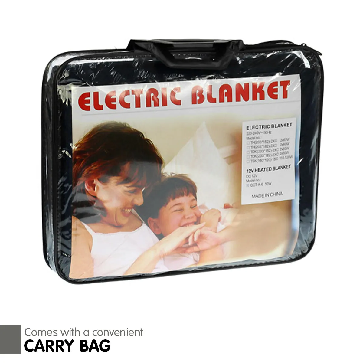 NNEDPE Heated Electric Car Blanket 150x110cm 12V - Black